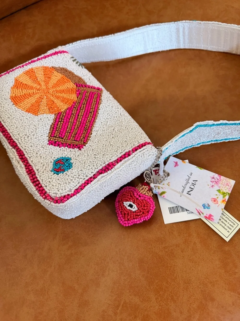 Viral TJ Maxx Beaded Crab Evil Eye Bag Made in India Colorful TikTok Trend Purse - Picture 7 of 15